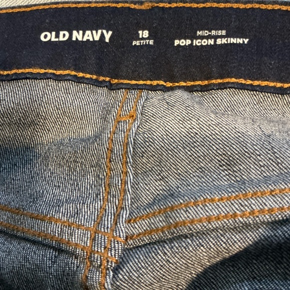🐸 Old Navy Pop Icon Skinny Blue Denim Jeans - 18 Petite - Picture 7 of 8